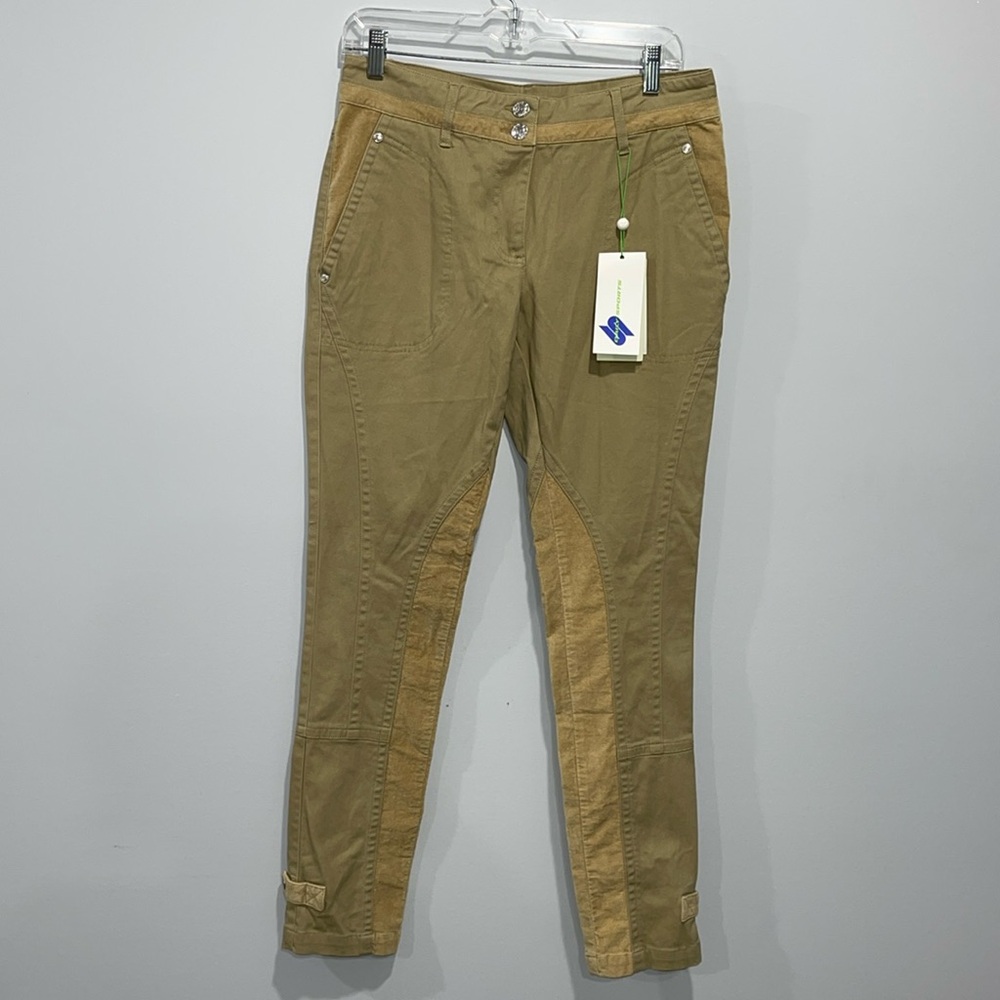 Daily Sports women’s size 8 golf pants 31” inseam cotton spandex tan color NEW